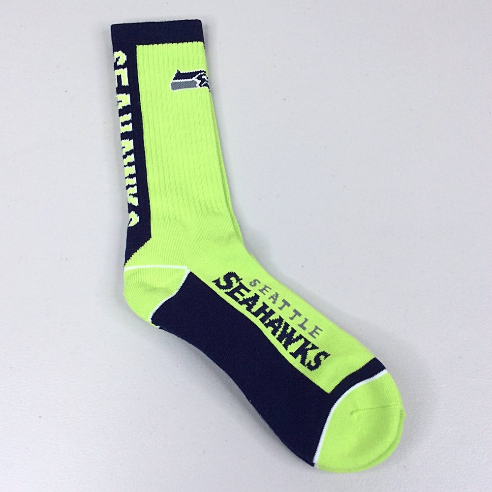 NWOT NFL Seattle Seahawks Socks Unisex Size Large Logo Football